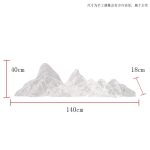 Transparent resin rockery sculpture imitating glass handicrafts, hotel lobby landscape, large mountain shaped ornaments, floor installation