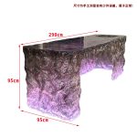 Modern luxury crystal luminous island table, bar, villa, high-end feeling, transparent resin reception, irregular bar counter in front