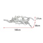 Transparent waves hanging in the air in the hotel lobby, artistic decorative resin ornaments hanging from the ceiling of the sales office in the shopping mall