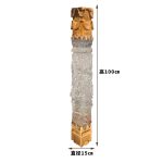 Transparent resin ceiling hanging wooden columns, sculptures, hotel sales offices, villas, aerial hanging art ornaments