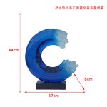 Modern minimalist transparent resin entrance decoration, hotel sales office, clubhouse, home decor, living room decoration, art sculpture