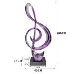 Modern musical instrument ornaments villa bar music table living room transparent resin tabletop decoration sculpture artwork