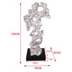 Modern abstract large transparent resin sculpture the Taihu Lake stone decoration hotel sales office sample room soft decoration handicraft