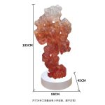 Hotel lobby abstract the Taihu Lake stone decoration sales office model room large floor transparent resin sculpture decoration