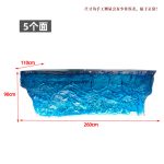 Transparent resin luminous crystal island, light luxury home dining table, ice cubes, stones, high-end feeling, hotel reception bar, front desk