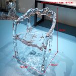 Light Luxury Creative Transparent Chair Hotel Restaurant Villa Home Furnishings High end Original Design Art Backrest Armrest Dining Chair