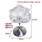 Light luxury household dining chair, transparent resin, high-end petal bar counter chair, designer style, adjustable and rotatable high foot stool