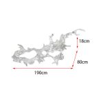 Transparent waves hanging in the air in the hotel lobby, artistic decorative resin ornaments hanging from the ceiling of the sales office in the shopping mall