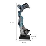 Modern abstract transparent resin sculpture, large floor standing ornament, hotel lobby, sales office, corridor decoration artwork