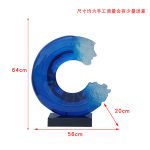 Modern minimalist transparent resin entrance decoration, hotel sales office, clubhouse, home decor, living room decoration, art sculpture