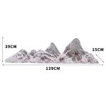 Transparent resin rockery sculpture imitating glass handicrafts, hotel lobby landscape, large mountain shaped ornaments, floor installation
