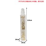 Transparent gold foil lion landing ornament Pixiu tie horse stake pillar Hotel sales office Villa wealth attraction Town house sculpture