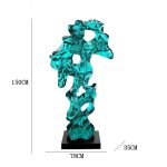 Modern abstract large transparent resin sculpture the Taihu Lake stone decoration hotel sales office sample room soft decoration handicraft