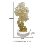 New Chinese abstract transparent resin the Taihu Lake stone sculpture hotel lobby villa courtyard high-end decoration floor decoration