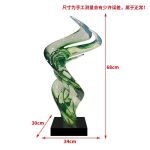 Abstract Transparent Resin Art Ornament Hotel Sales Office Clubhouse Floor Sculpture Home Living Room Entrance Decoration