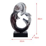 Modern Creative Abstract Ornaments Hotel Sales Office Villa Living Room Transparent Resin Sculpture Entrance Art Decoration