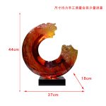 Modern minimalist transparent resin entrance decoration, hotel sales office, clubhouse, home decor, living room decoration, art sculpture