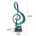 Modern musical instrument ornaments villa bar music table living room transparent resin tabletop decoration sculpture artwork
