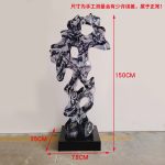 Modern abstract large transparent resin sculpture the Taihu Lake stone decoration hotel sales office sample room soft decoration handicraft