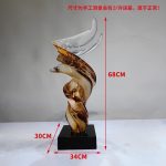Abstract Transparent Resin Art Ornament Hotel Sales Office Clubhouse Floor Sculpture Home Living Room Entrance Decoration