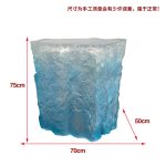 Light luxury creative transparent resin tea table, villa living room, model room, high-end designer, artistic crystal round table