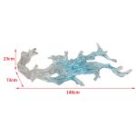 Transparent waves hanging in the air in the hotel lobby, artistic decorative resin ornaments hanging from the ceiling of the sales office in the shopping mall