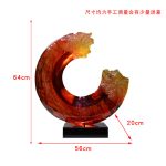 Modern minimalist transparent resin entrance decoration, hotel sales office, clubhouse, home decor, living room decoration, art sculpture
