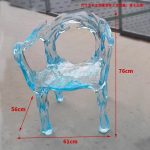 Modern minimalist transparent resin crystal glacier tea table designer with a high-end feel, home office water ripple table
