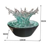 Transparent resin water droplet spray sculpture hotel large floor decoration villa living room entrance decoration art hanging decoration