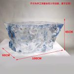 Transparent resin glacier bar counter table custom hotel living room home tea table high-end luminous island design