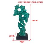Modern abstract large transparent resin sculpture the Taihu Lake stone decoration hotel sales office sample room soft decoration handicraft