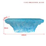 Transparent resin luminous crystal island, light luxury home dining table, ice cubes, stones, high-end feeling, hotel reception bar, front desk