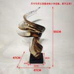 Abstract Transparent Resin Art Ornament Hotel Sales Office Clubhouse Floor Sculpture Home Living Room Entrance Decoration