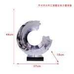 Modern minimalist transparent resin entrance decoration, hotel sales office, clubhouse, home decor, living room decoration, art sculpture