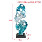 Modern creative abstract crafts sculptures, transparent resin ornaments in the entrance hall, floor to ceiling living room soft decoration, high-end atmosphere
