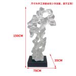 Modern abstract large transparent resin sculpture the Taihu Lake stone decoration hotel sales office sample room soft decoration handicraft