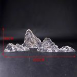 Modern Creative Transparent Resin Rockery Sculpture Hotel Lobby Sales Office Landscape Ornaments Ice and Snow Mountain Floor Decoration