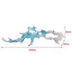 Transparent waves hanging in the air in the hotel lobby, artistic decorative resin ornaments hanging from the ceiling of the sales office in the shopping mall