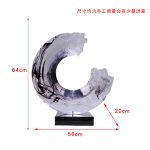 Modern minimalist transparent resin entrance decoration, hotel sales office, clubhouse, home decor, living room decoration, art sculpture