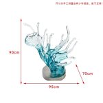 Transparent resin water droplet spray sculpture hotel large floor decoration villa living room entrance decoration art hanging decoration