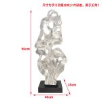 Modern creative abstract crafts sculptures, transparent resin ornaments in the entrance hall, floor to ceiling living room soft decoration, high-end atmosphere