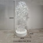 Hotel lobby abstract the Taihu Lake stone decoration sales office model room large floor transparent resin sculpture decoration