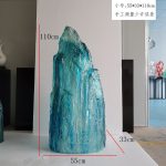 Transparent resin luminous landscape stone sculpture villa courtyard hotel pool model room floor soft decoration ornament