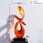 Modern Creative Abstract Ornaments Hotel Sales Office Villa Living Room Transparent Resin Sculpture Entrance Art Decoration