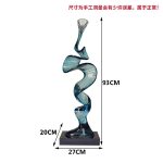 Creative model room, transparent resin sculpture, living room, desktop home, entrance niche, vertical high ornament, abstract decoration