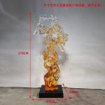 Modern abstract large transparent resin sculpture the Taihu Lake stone decoration hotel sales office sample room soft decoration handicraft