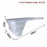 Light luxury transparent resin crystal island table, clubhouse, villa beauty salon, designer’s creative glacier tea table customization