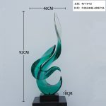 Modern Creative Abstract Ornaments Hotel Sales Office Villa Living Room Transparent Resin Sculpture Entrance Art Decoration