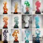 Hotel lobby abstract the Taihu Lake stone decoration sales office model room large floor transparent resin sculpture decoration