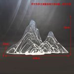 Transparent resin rockery sculpture imitating glass handicrafts, hotel lobby landscape, large mountain shaped ornaments, floor installation